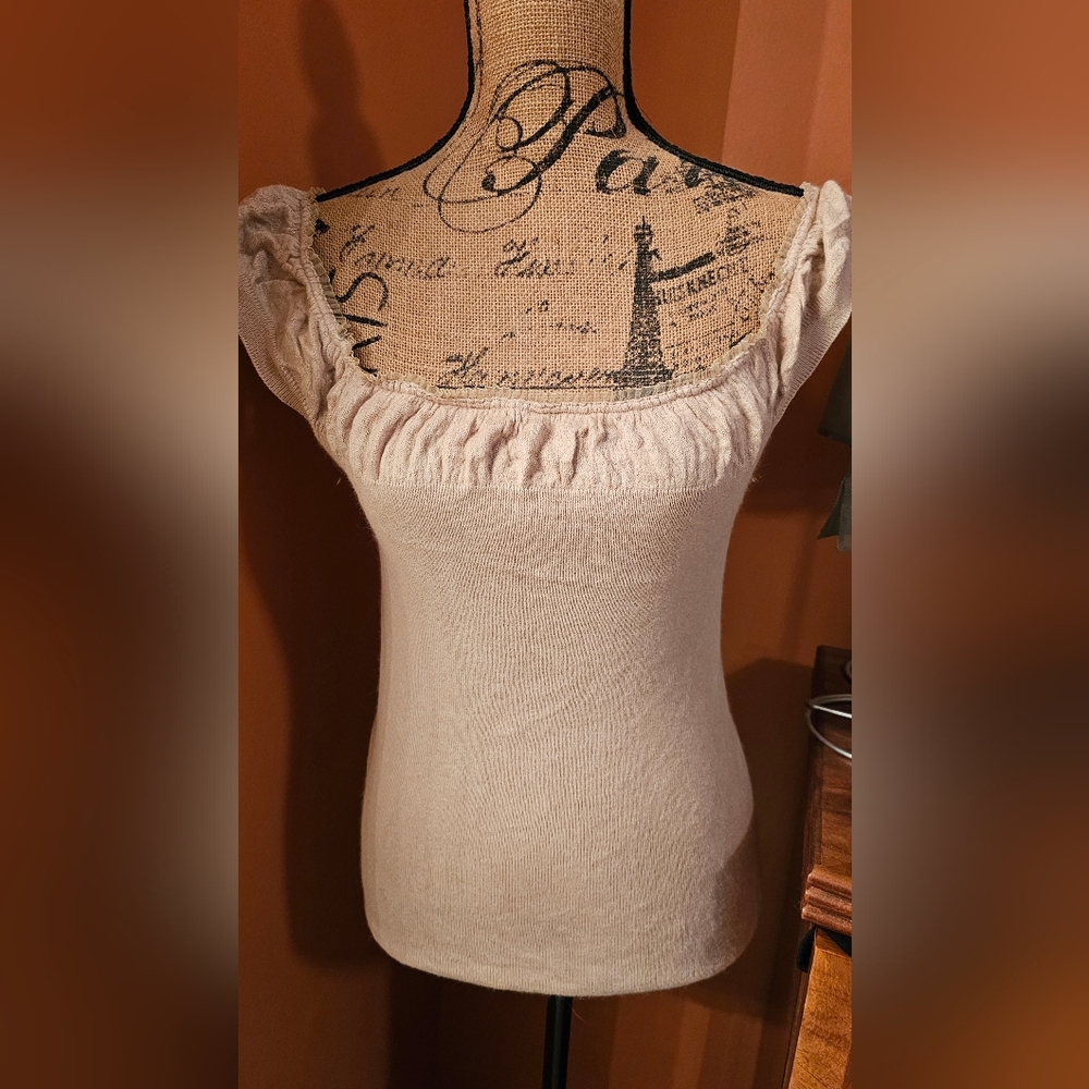 White House Black Market Beige Top